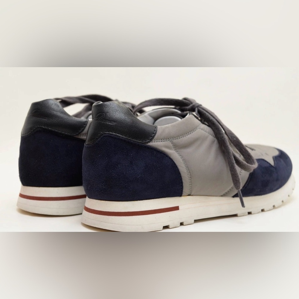🔥100% Authentic Loro Piana Grey suede and nylon trainers - size EU40.5/US 10.5 🔥 - Picture 4 of 8